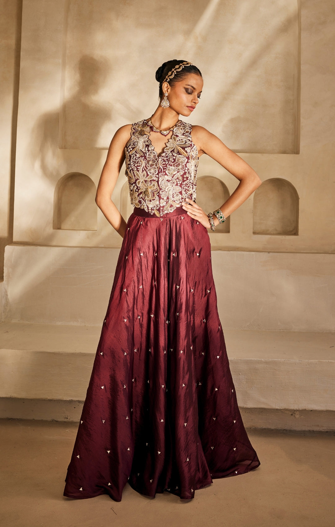 Gulnaz palazzo jacket set