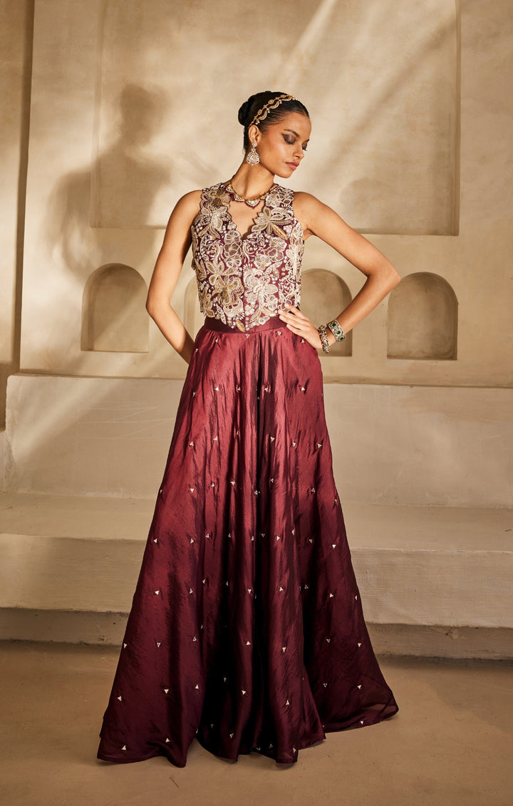 Gulnaz palazzo jacket set