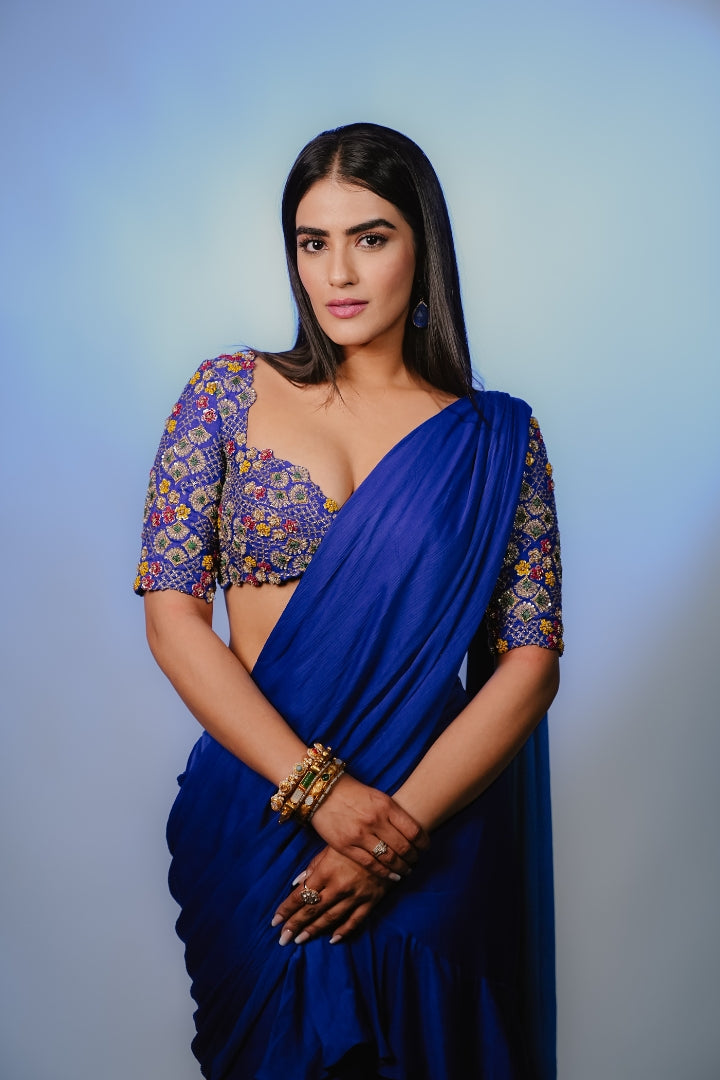 Kavya Thapar In Kiara ruffled saree set