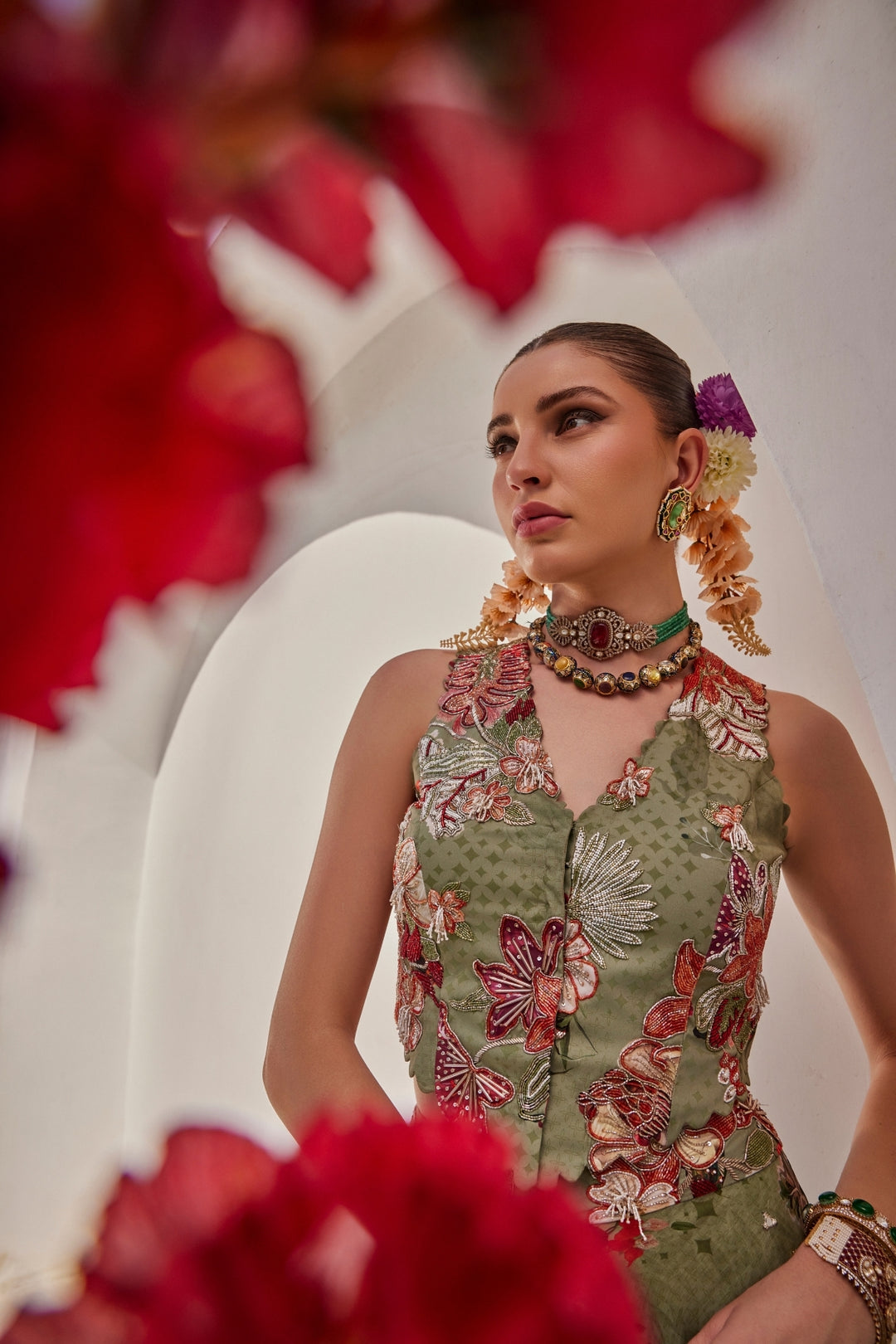 Sufi pallazos jacket set