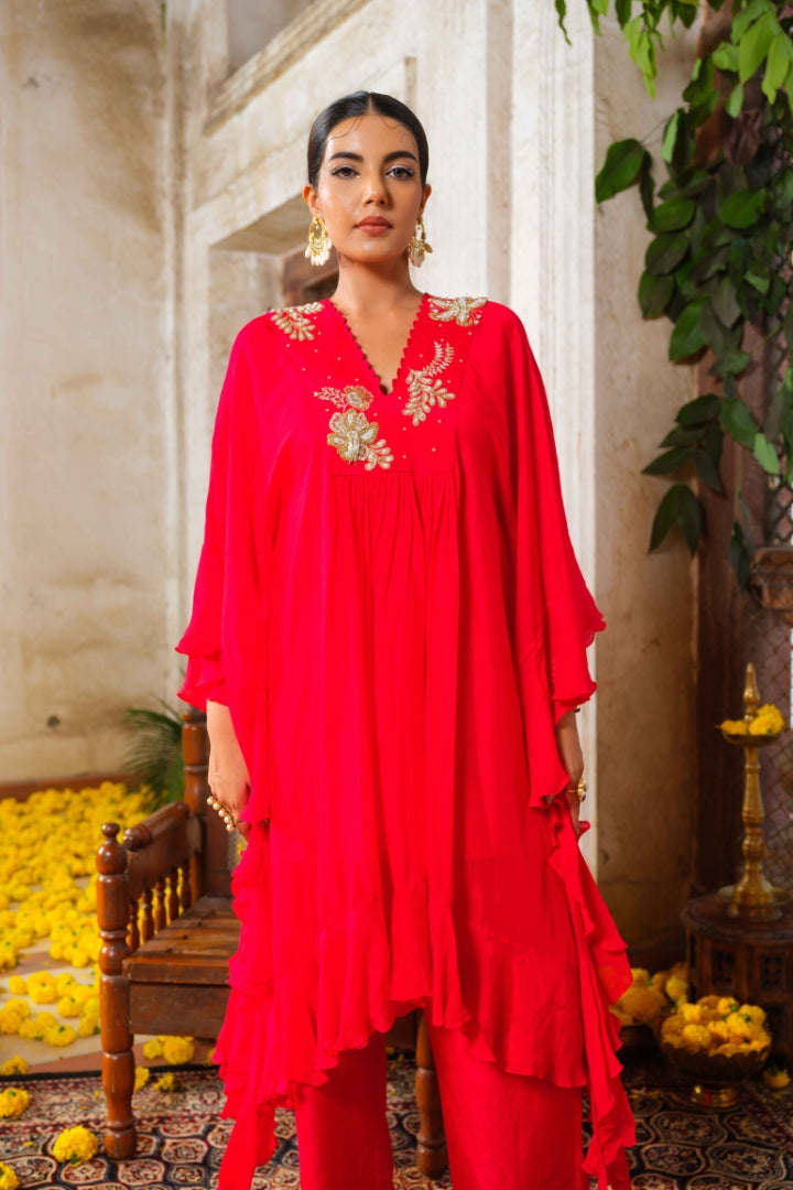 Laal tunic set