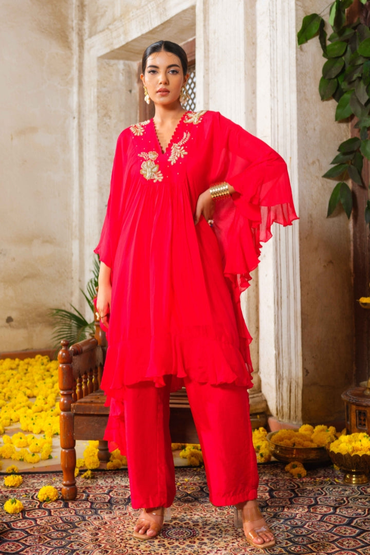 Laal tunic set