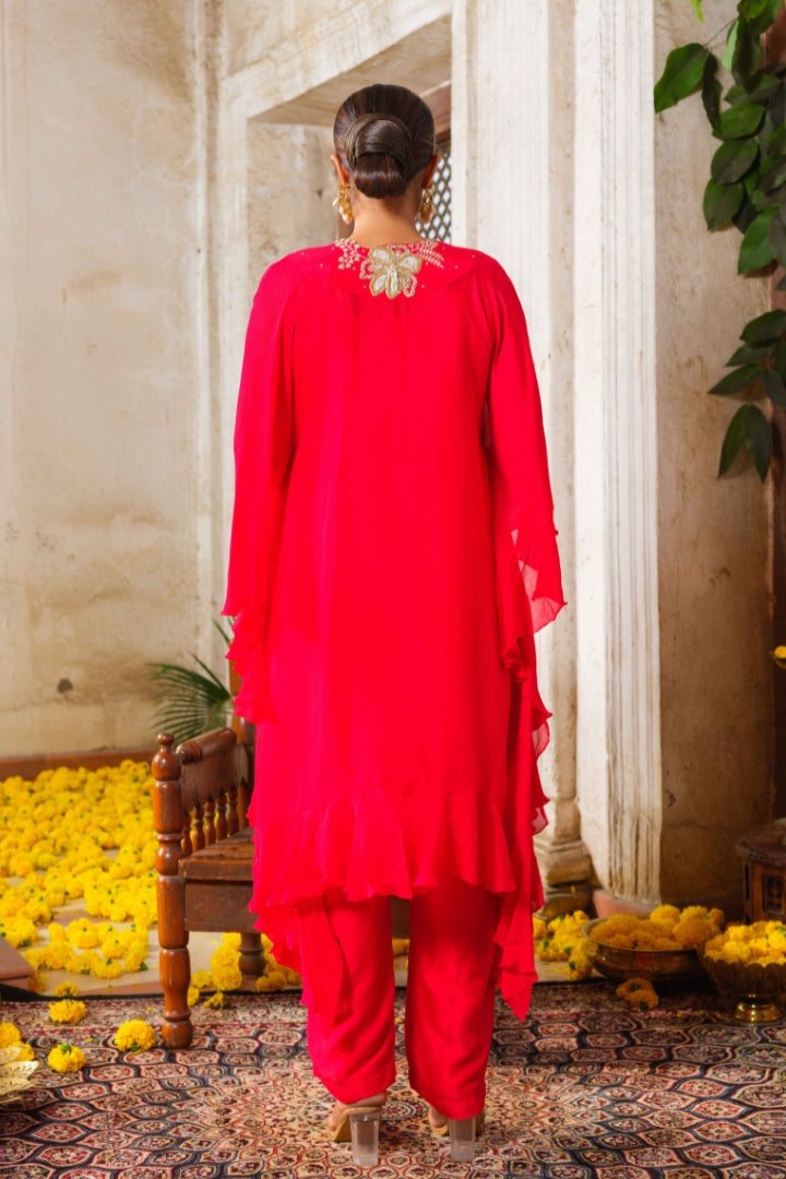 Laal tunic set