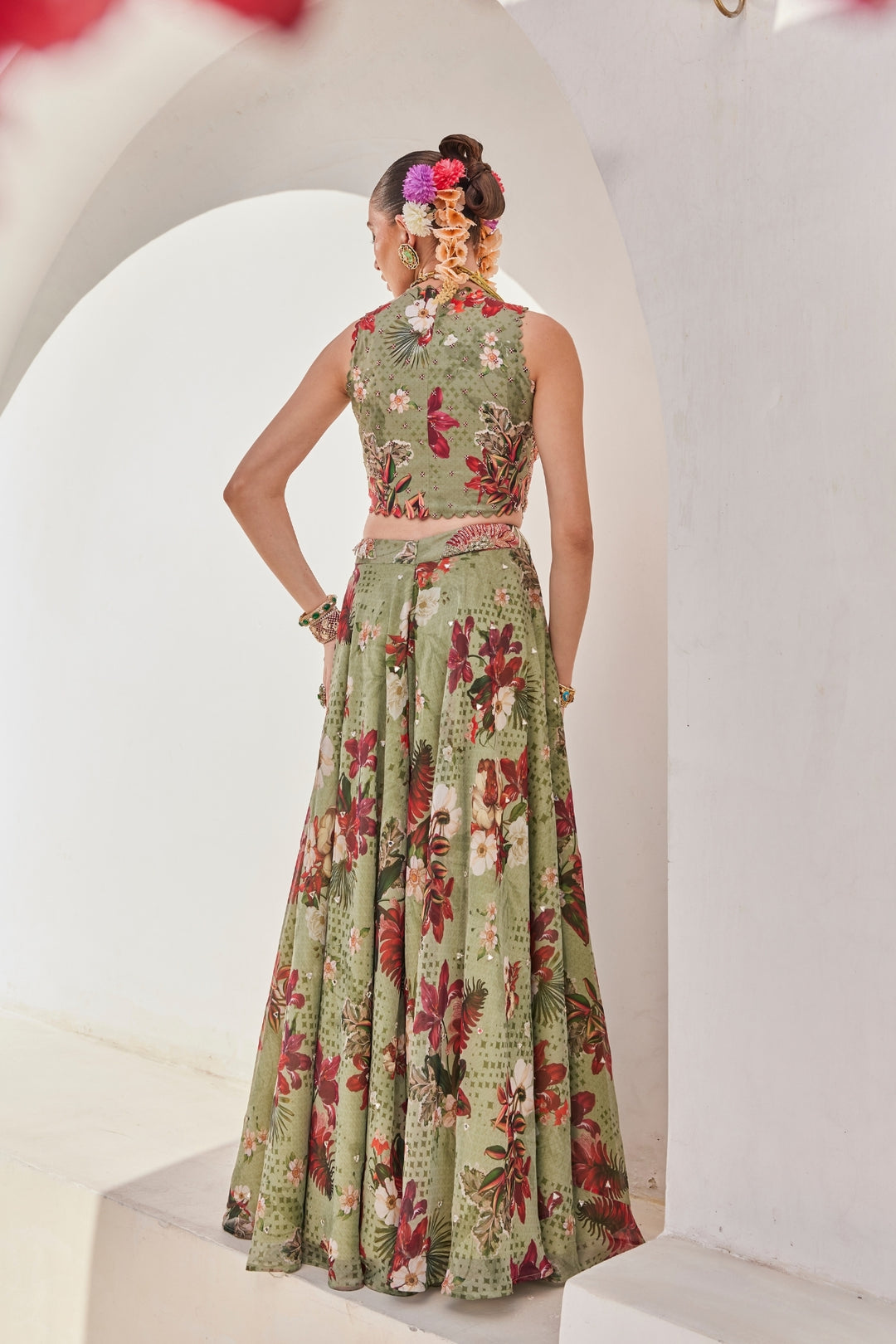 Sufi pallazos jacket set