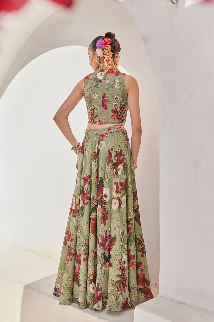 Sufi pallazos jacket set