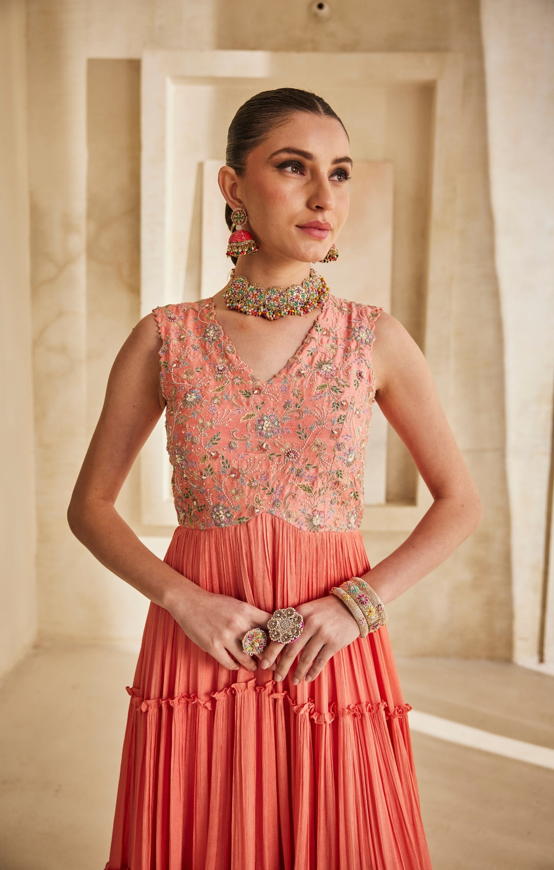 Leher gown