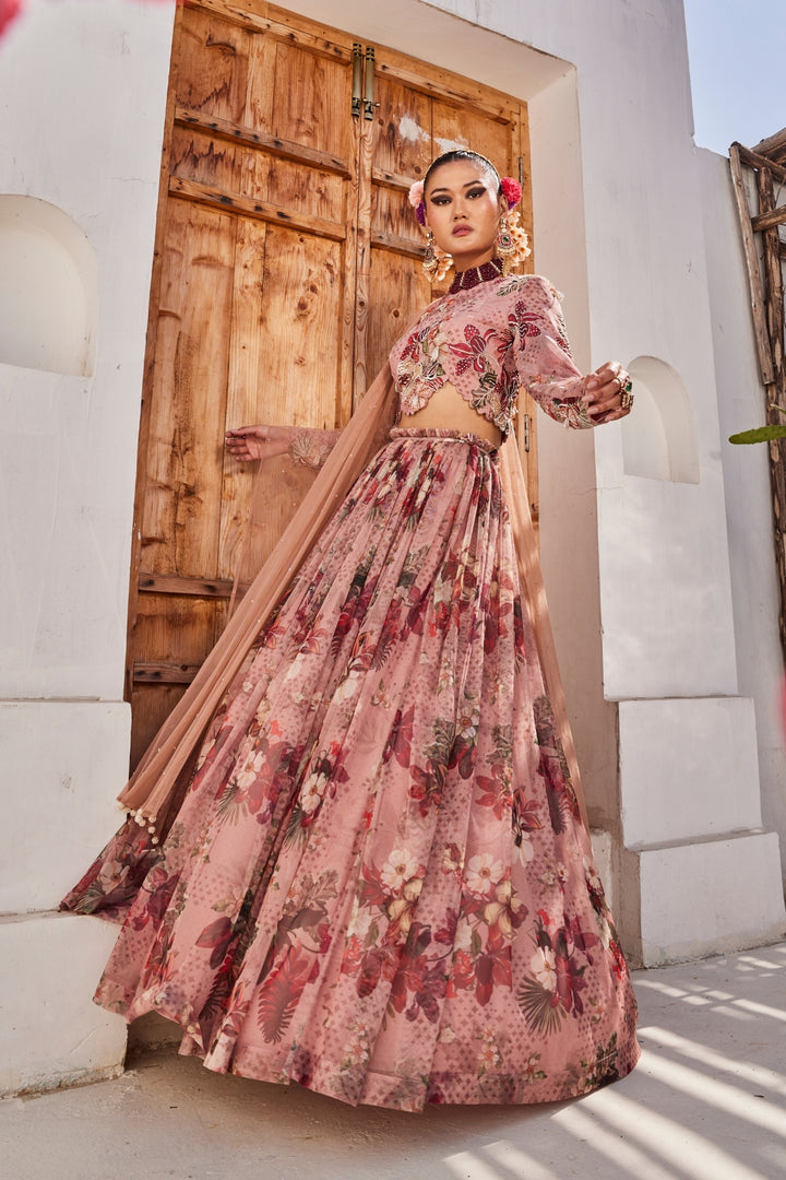 Saanjh croptop lehenga set