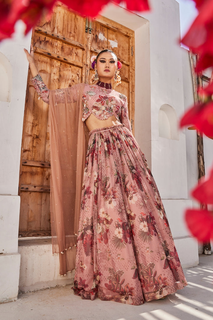 Saanjh croptop lehenga set