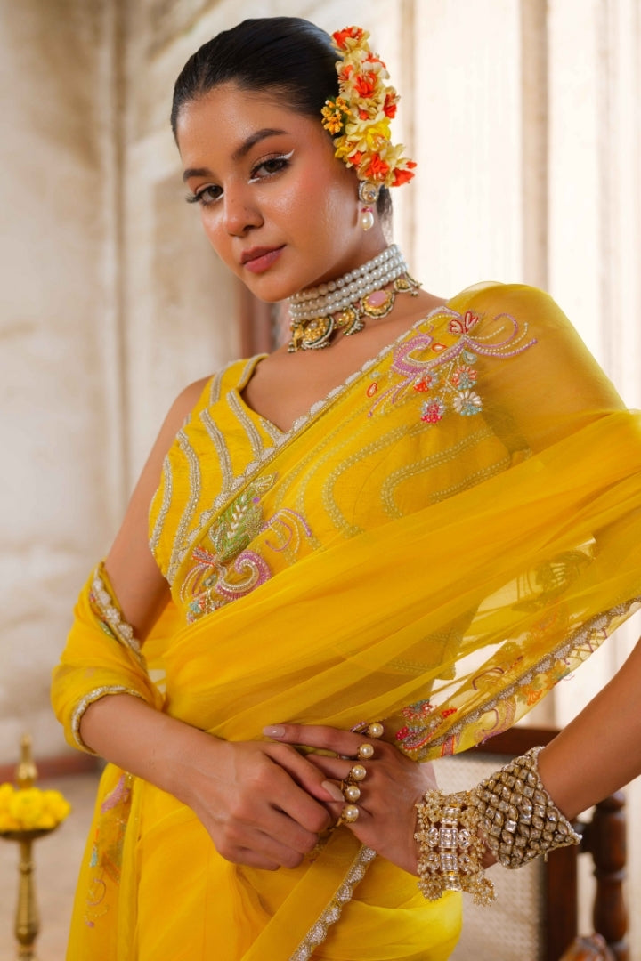 Gendha saree set