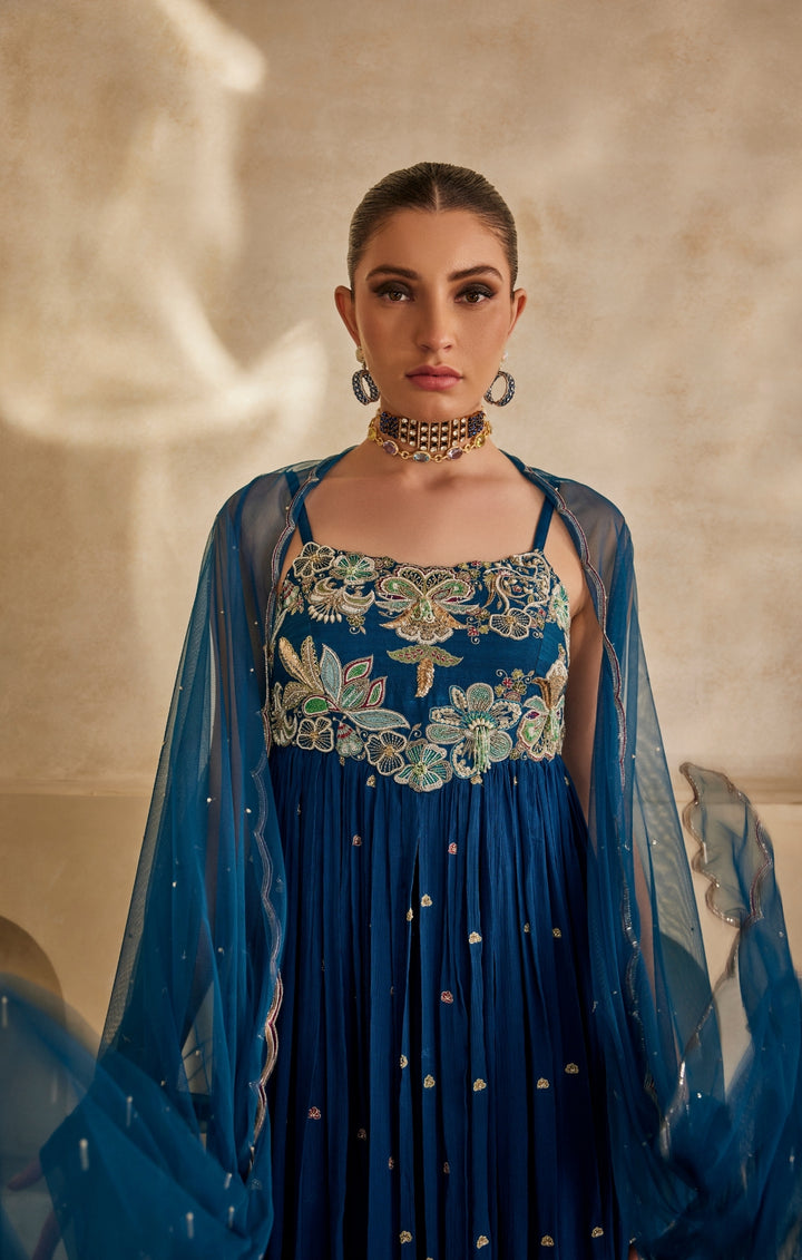 Neel Afreen Anarkali set