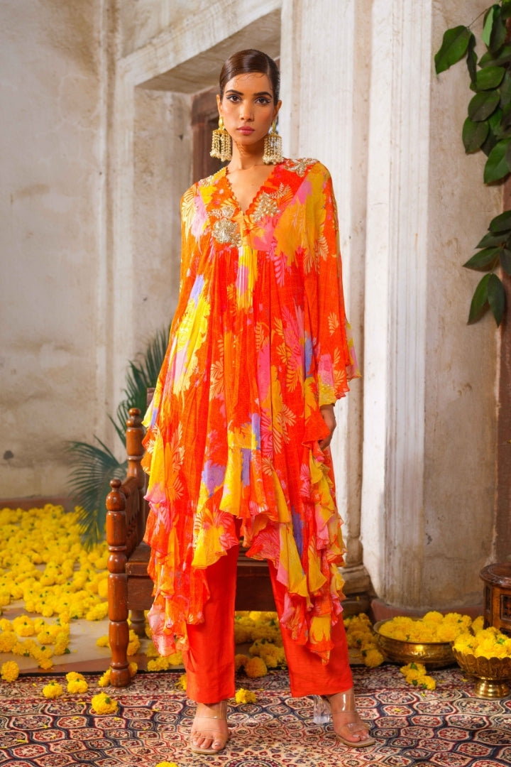 Gul ruffled tunic set
