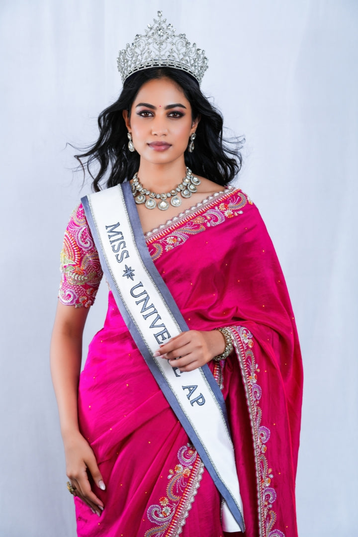 Chandna Jayaram In Tarani Pre-draped saree set
