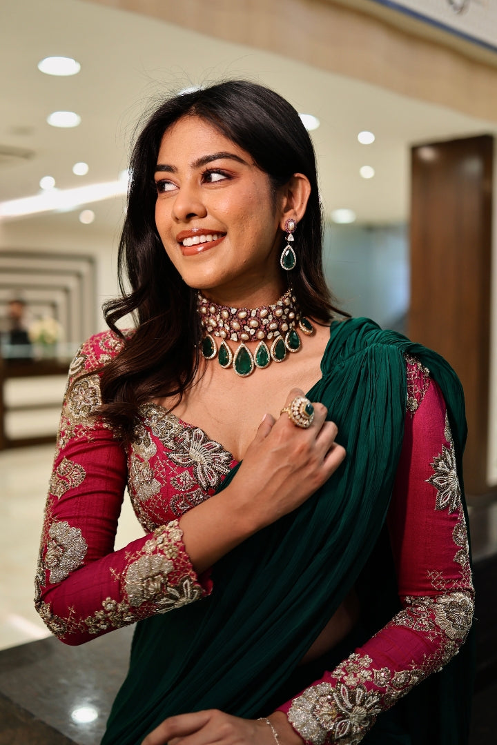 Divya Boppana In Saloni Saree Set