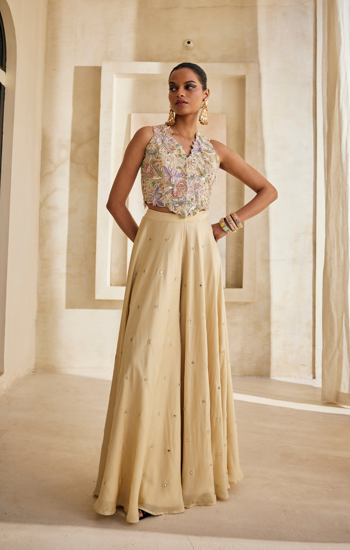 Gulnaar palazzo jacket set