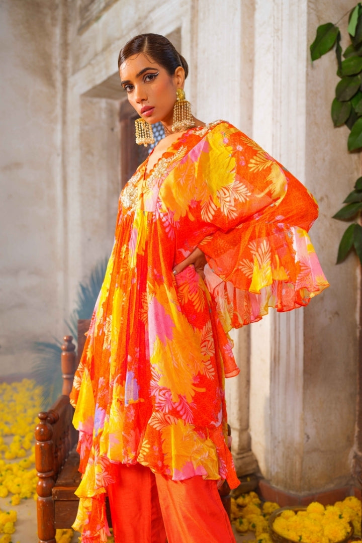 Gul ruffled tunic set