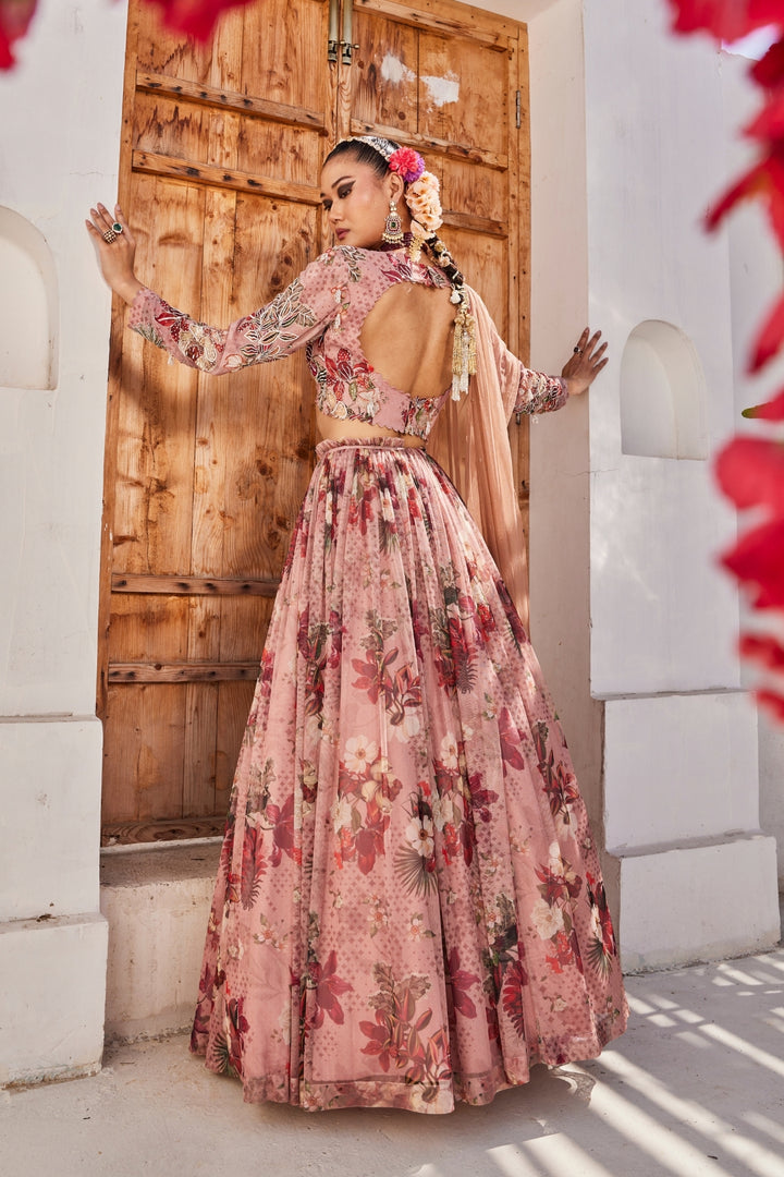 Saanjh croptop lehenga set