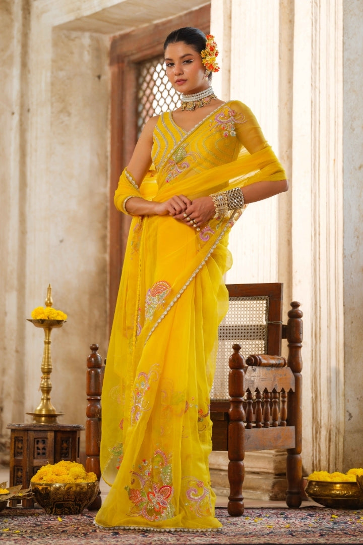 Gendha saree set