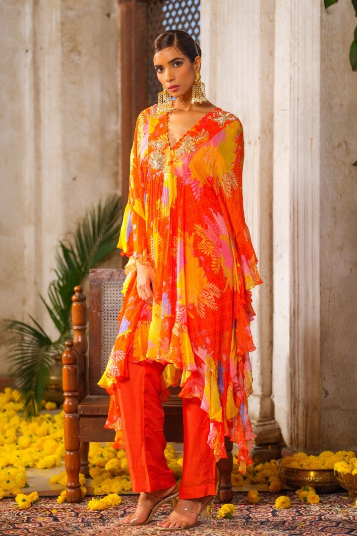 Gul ruffled tunic set