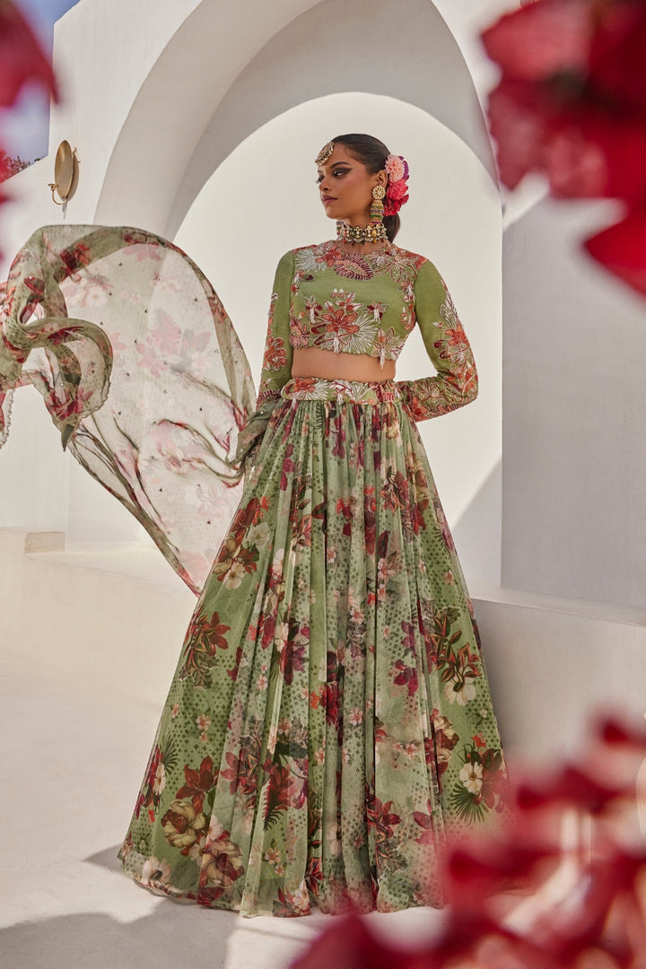 Sufi croptop lehenga set