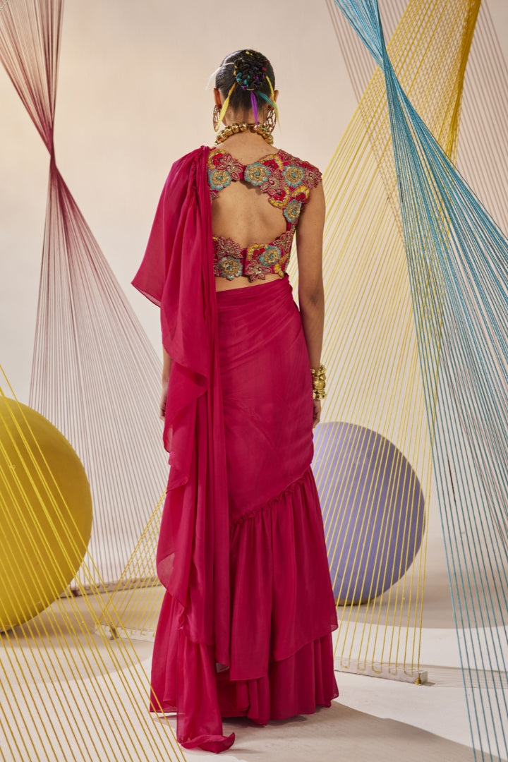 Swara lehenga saree set
