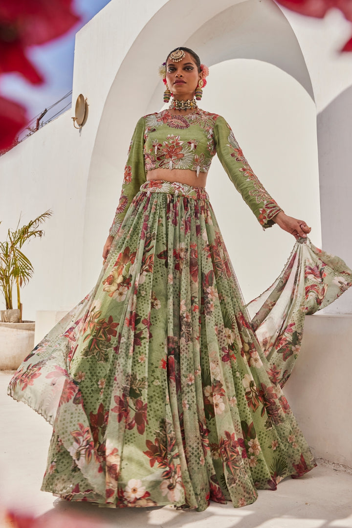 Sufi croptop lehenga set