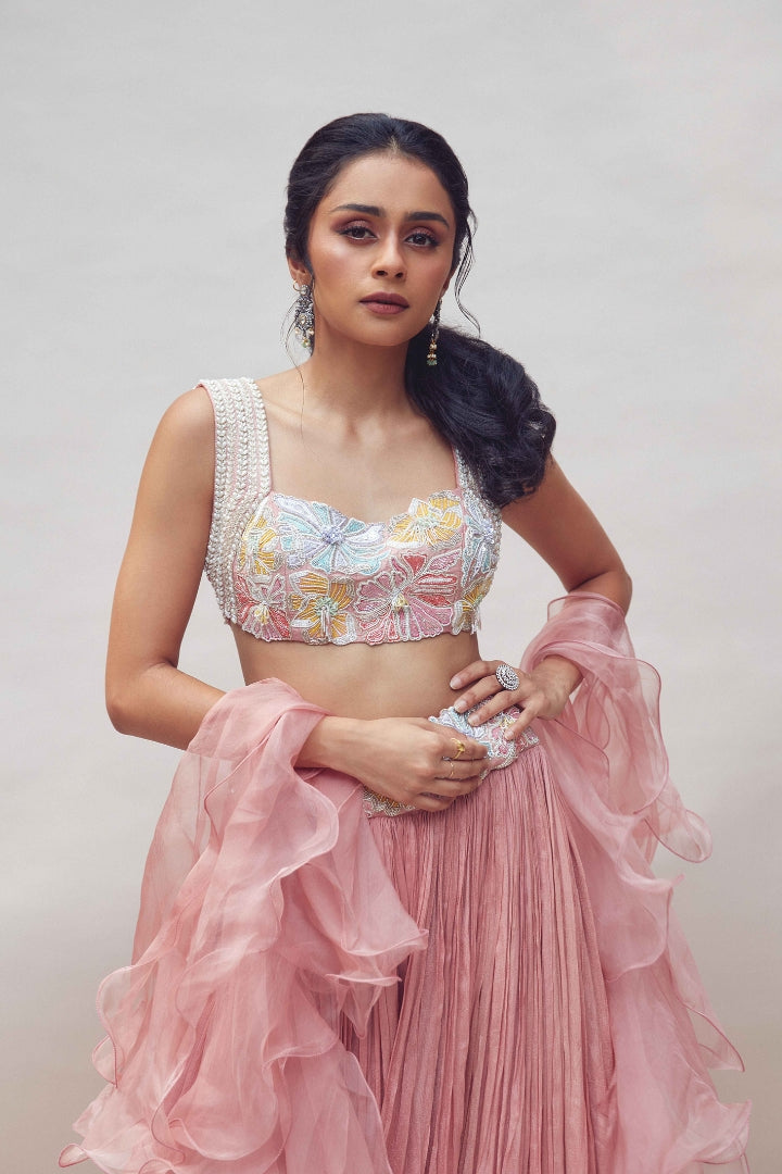 Pragathi Guruprasad In Eesha lehenga set