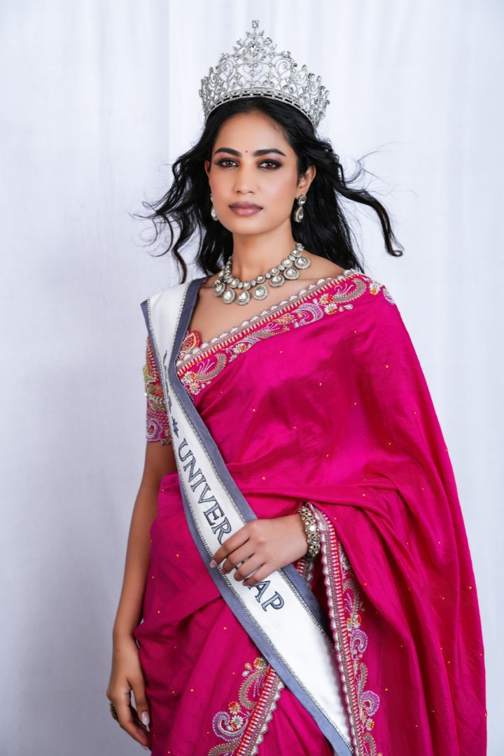 Chandna Jayaram In Tarani Pre-draped saree set