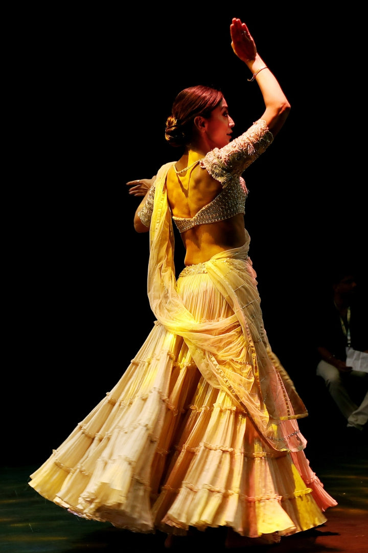 Shriya Saran In Kuvala Lehenga set