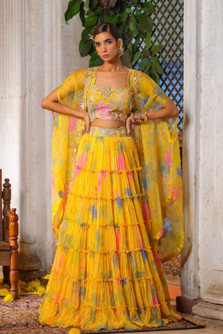 Genda lehenga set