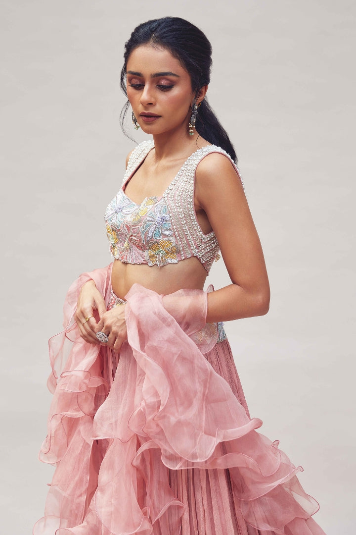Pragathi Guruprasad In Eesha lehenga set