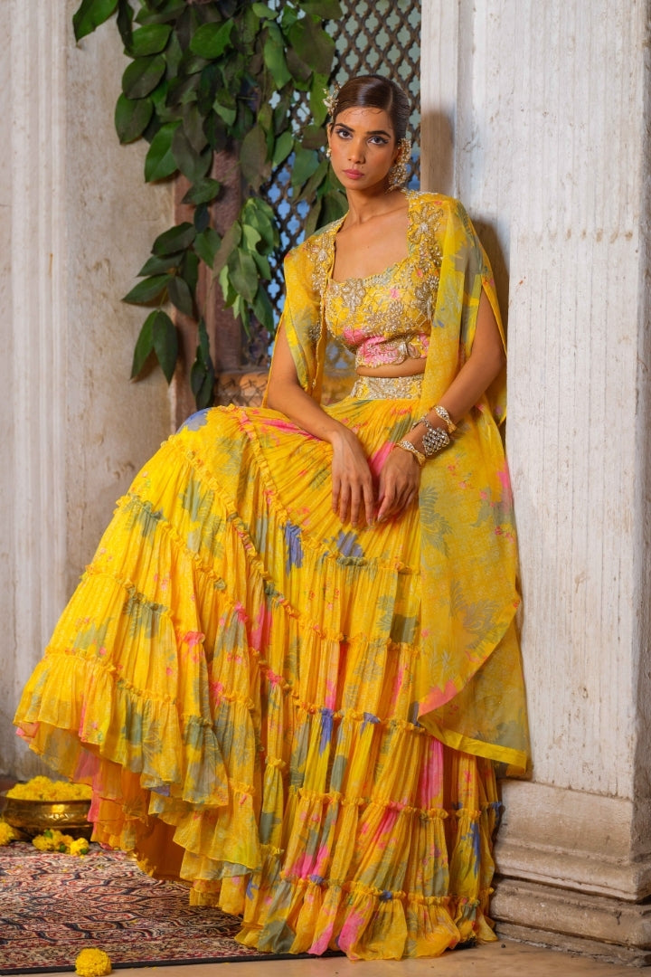 Genda lehenga set