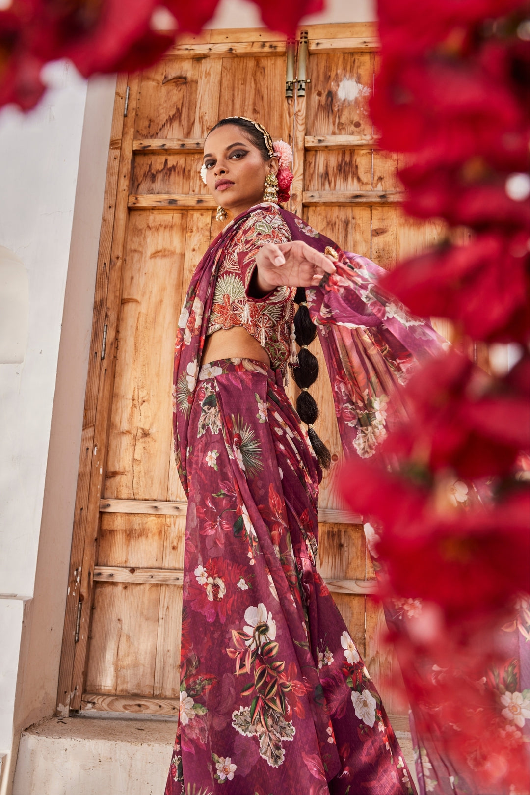 Zehra drape saree set