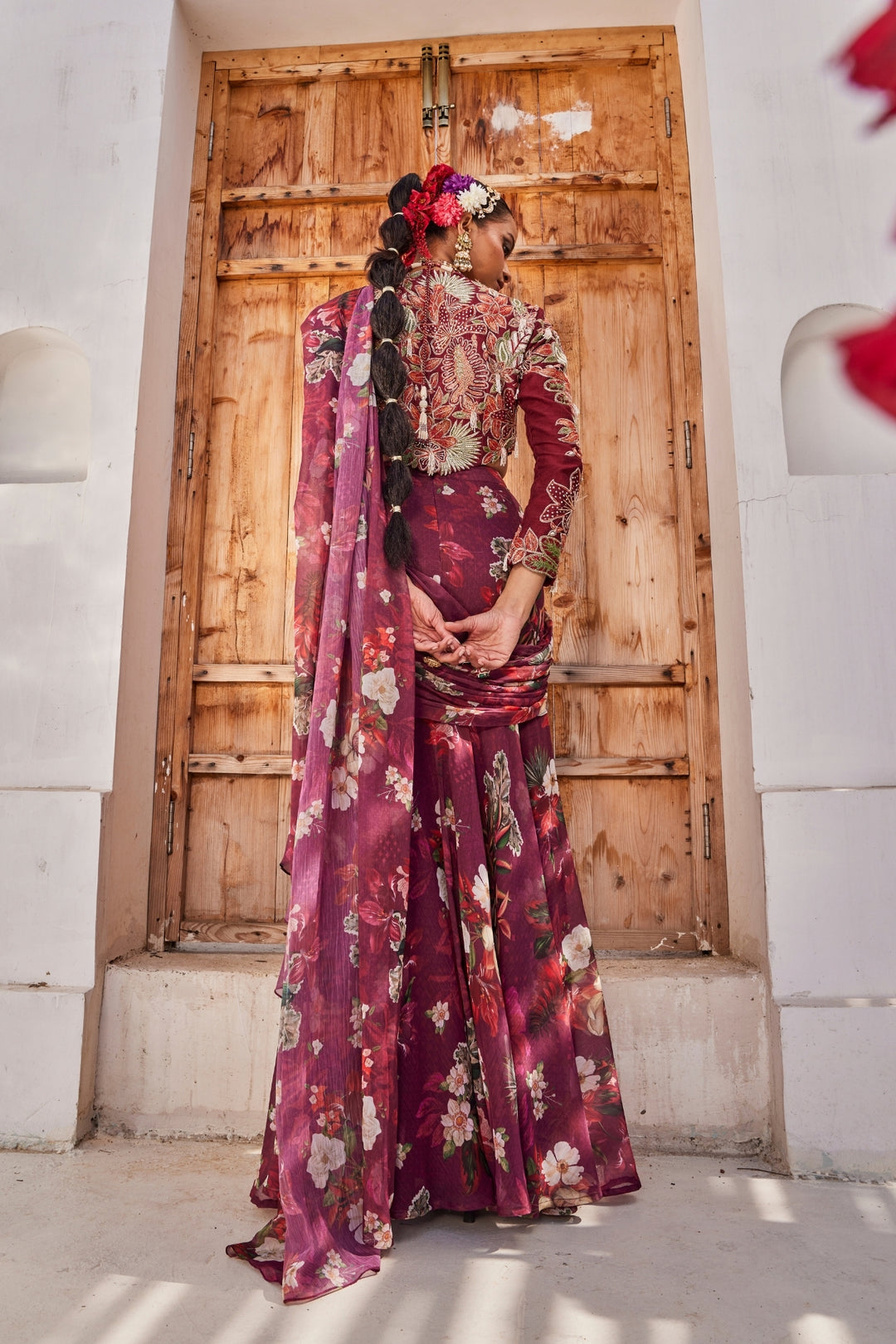 Zehra drape saree set