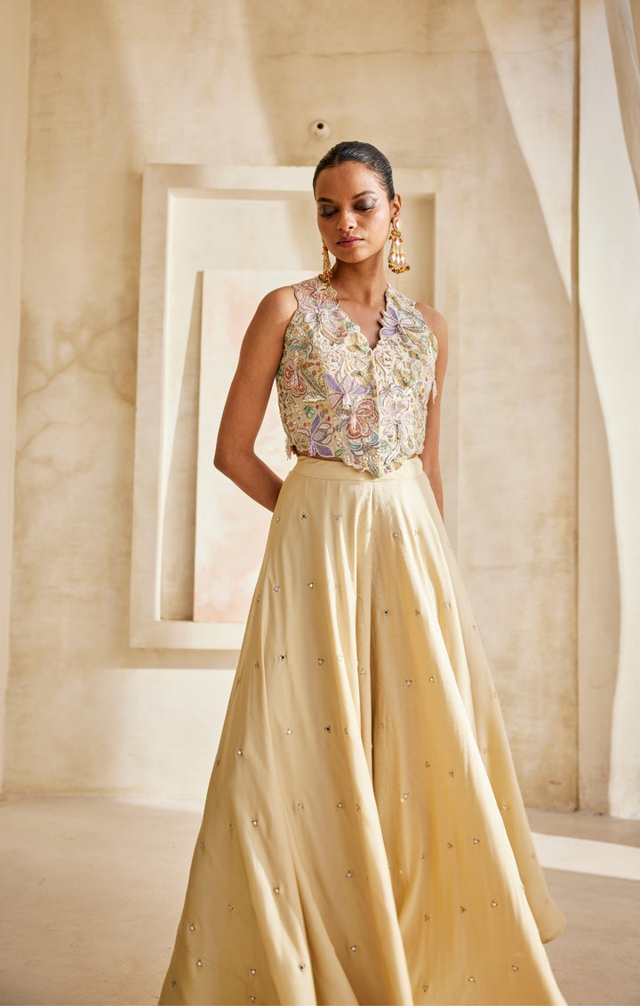 Gulnaar palazzo jacket set