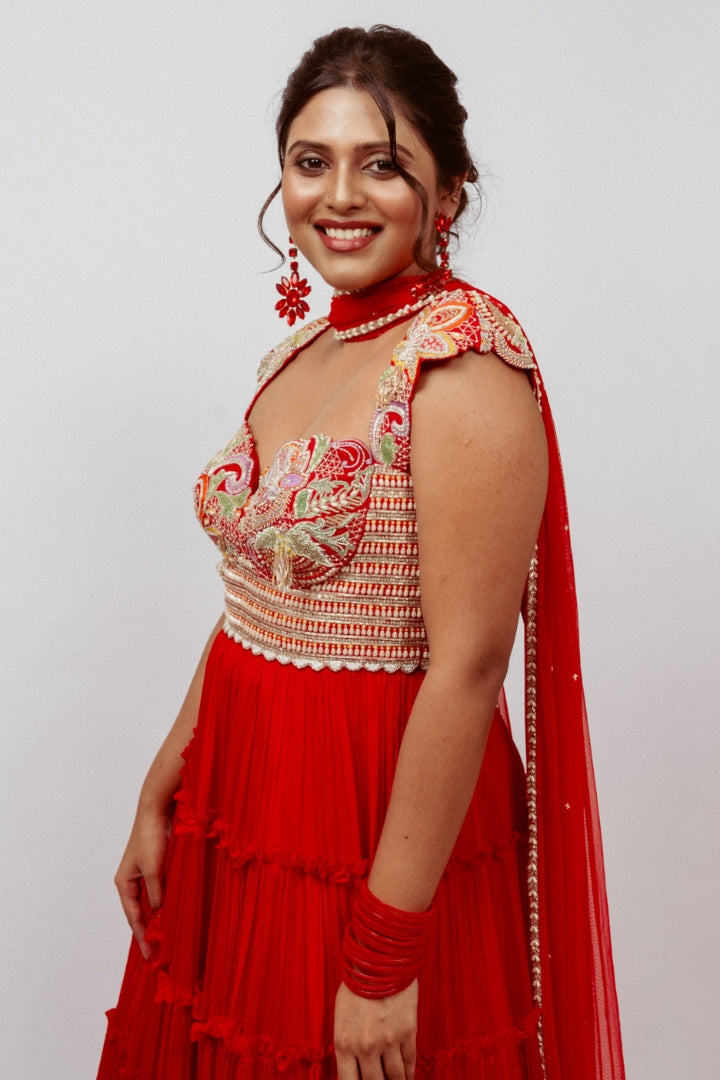 Praneeta Patnaik In Aksha Anarkali Set