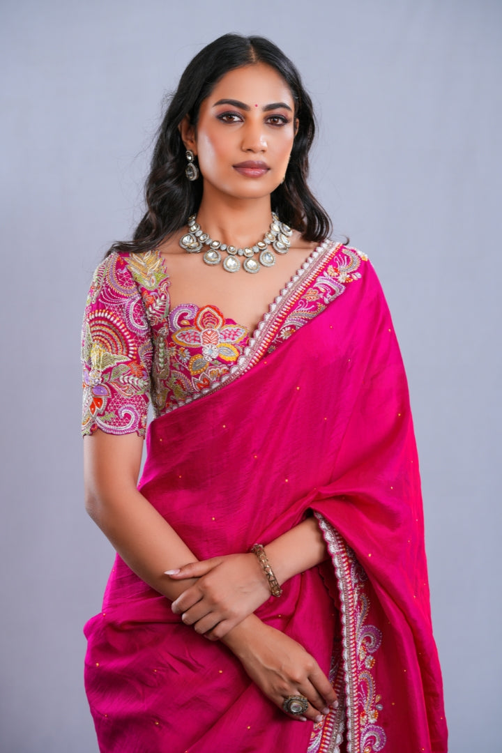 Chandna Jayaram In Tarani Pre-draped saree set