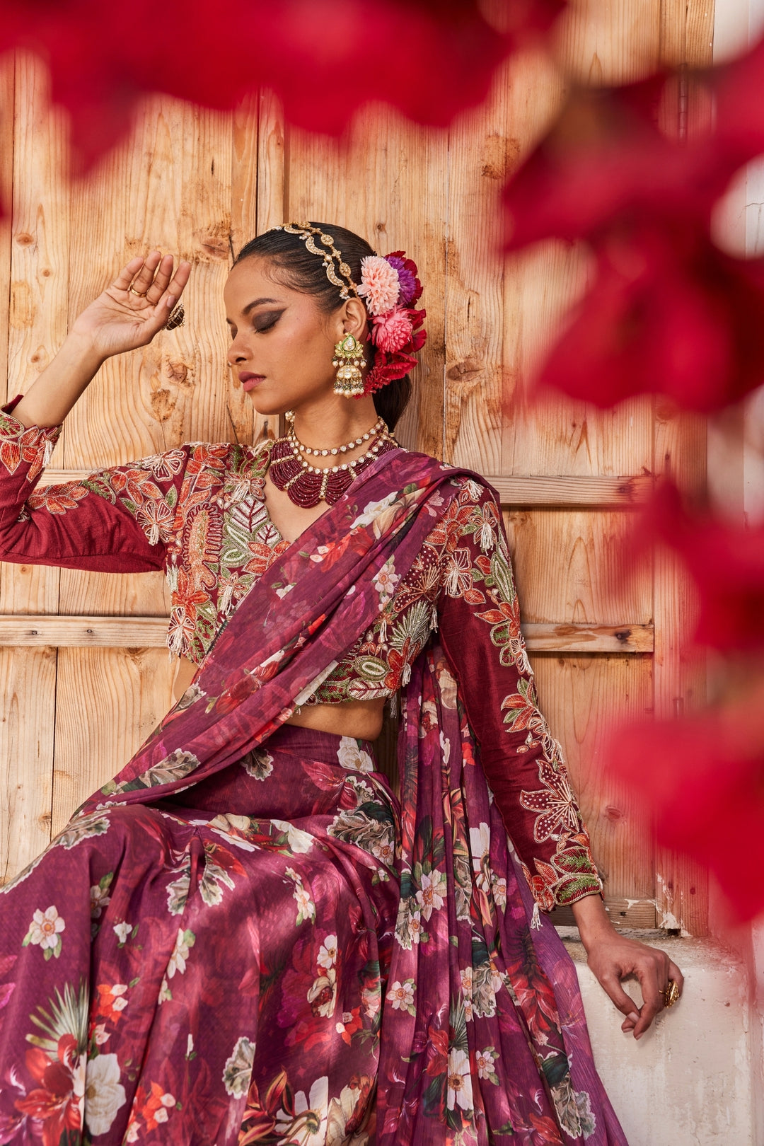 Zehra drape saree set