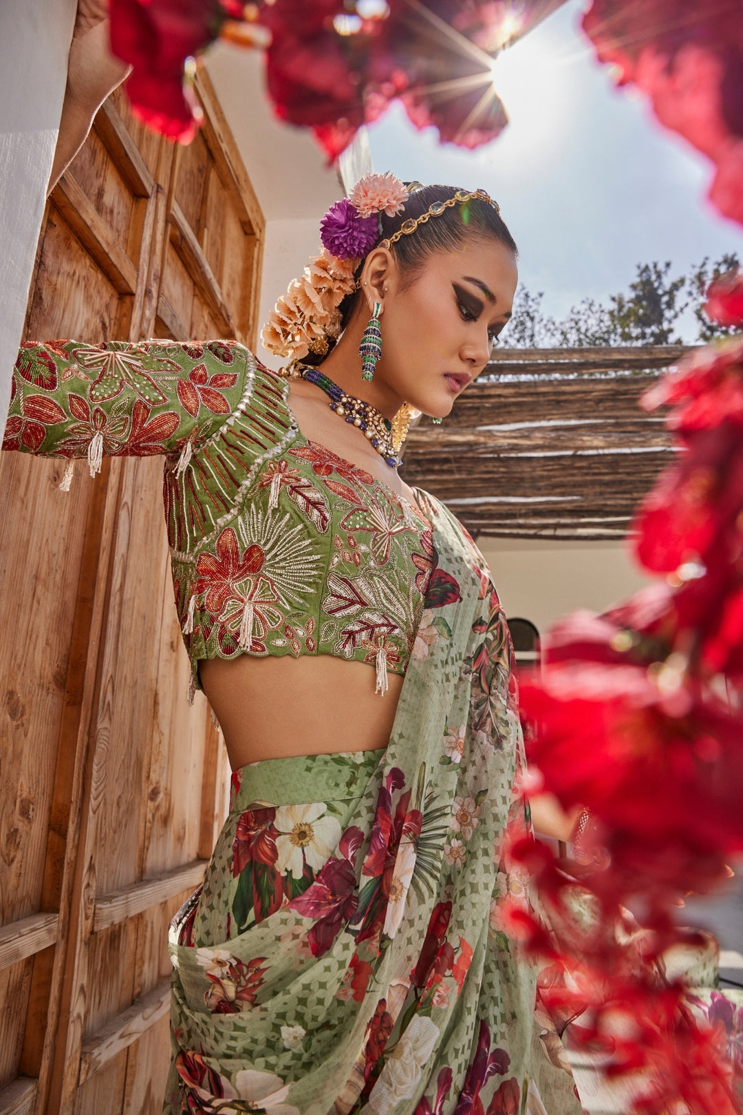 Sufi drape saree set