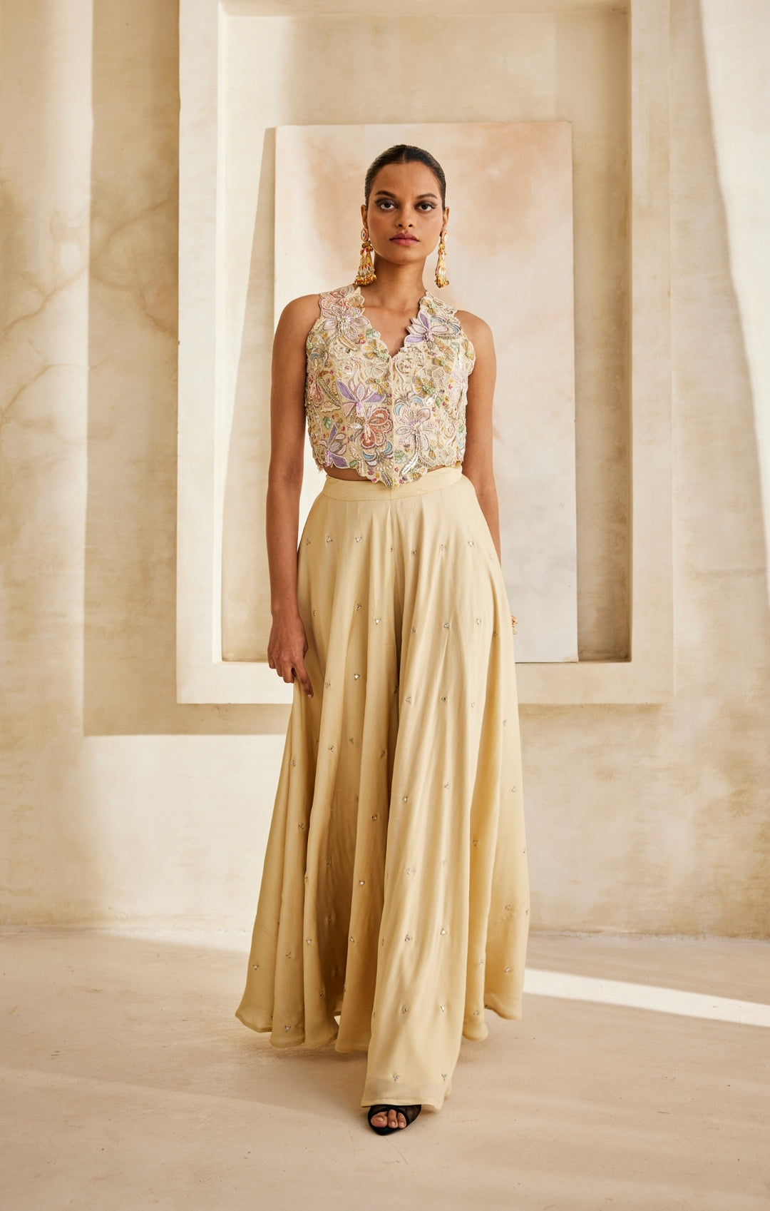 Gulnaar palazzo jacket set