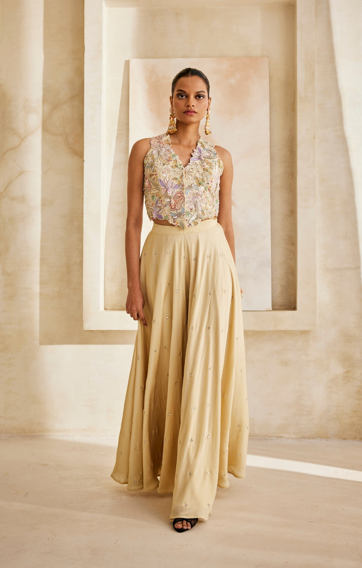 Gulnaar palazzo jacket set