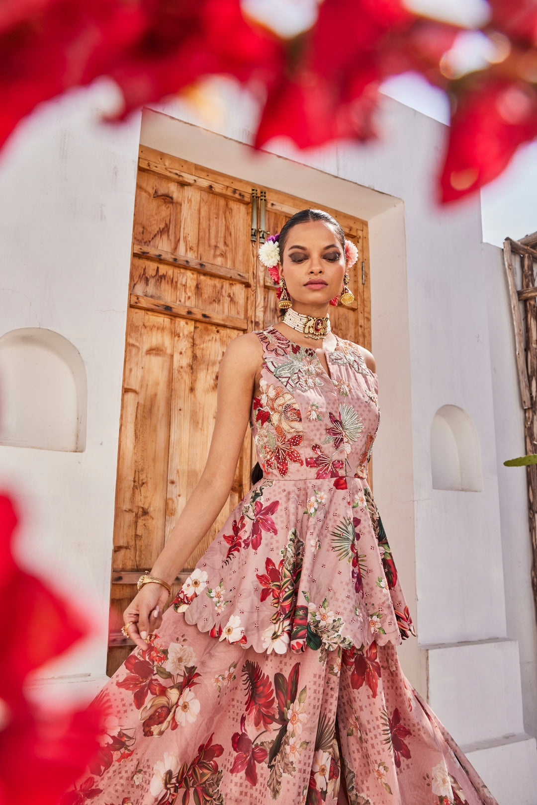 Saanjh peplum pallazos set