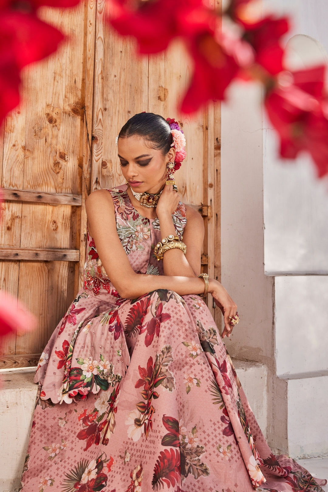 Saanjh peplum pallazos set