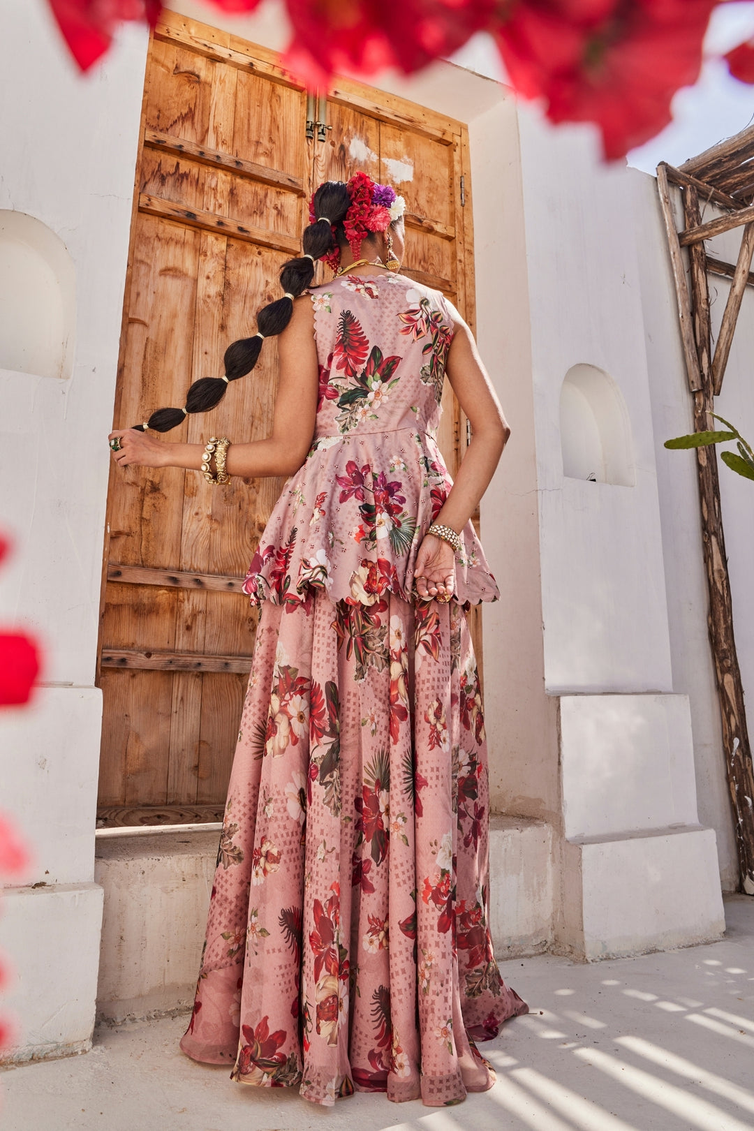 Saanjh peplum pallazos set