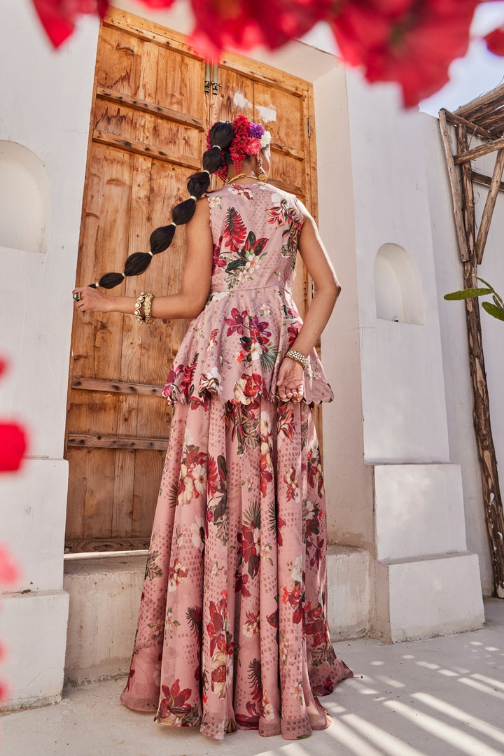 Saanjh peplum pallazos set