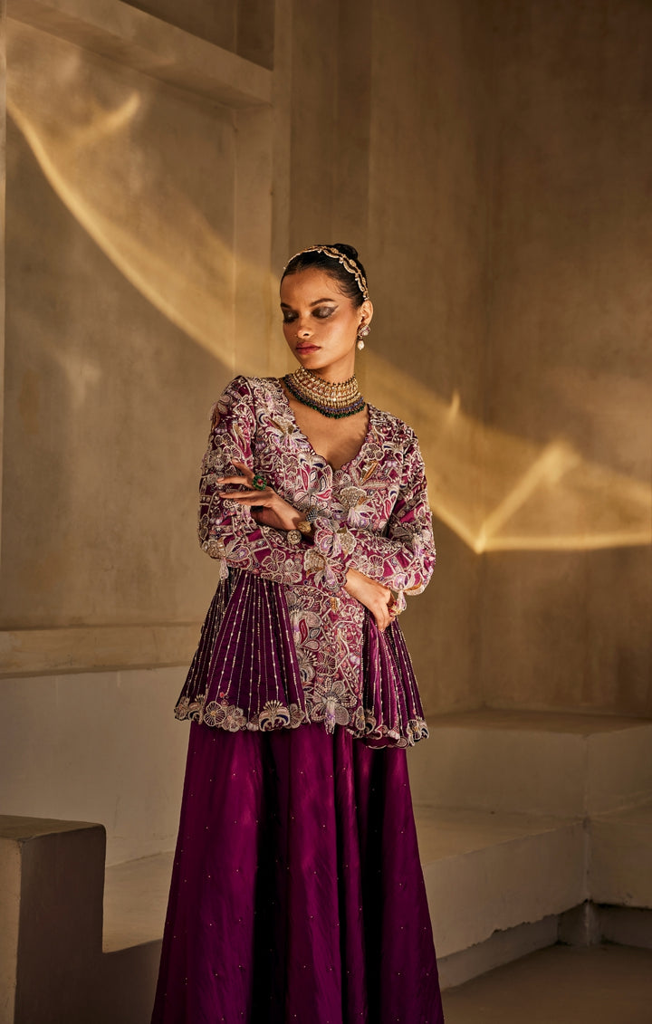 Mahira peplum palazzo set