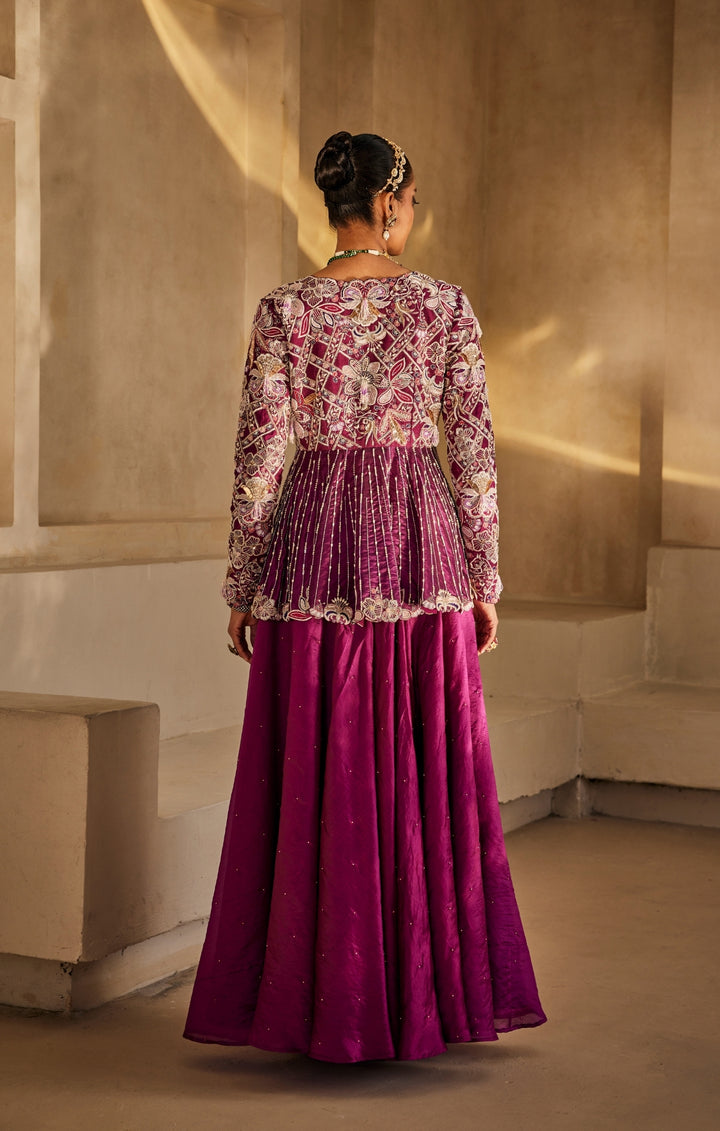 Mahira peplum palazzo set
