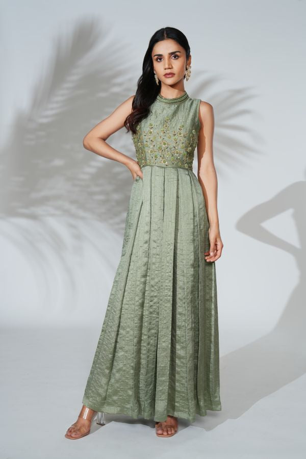 aisha pleated jumpsuit