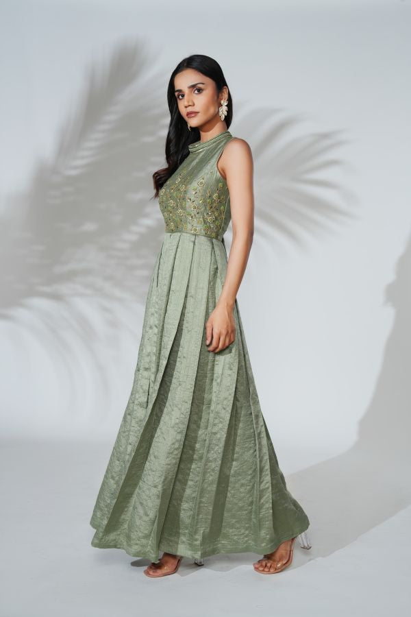 aisha pleated jumpsuit