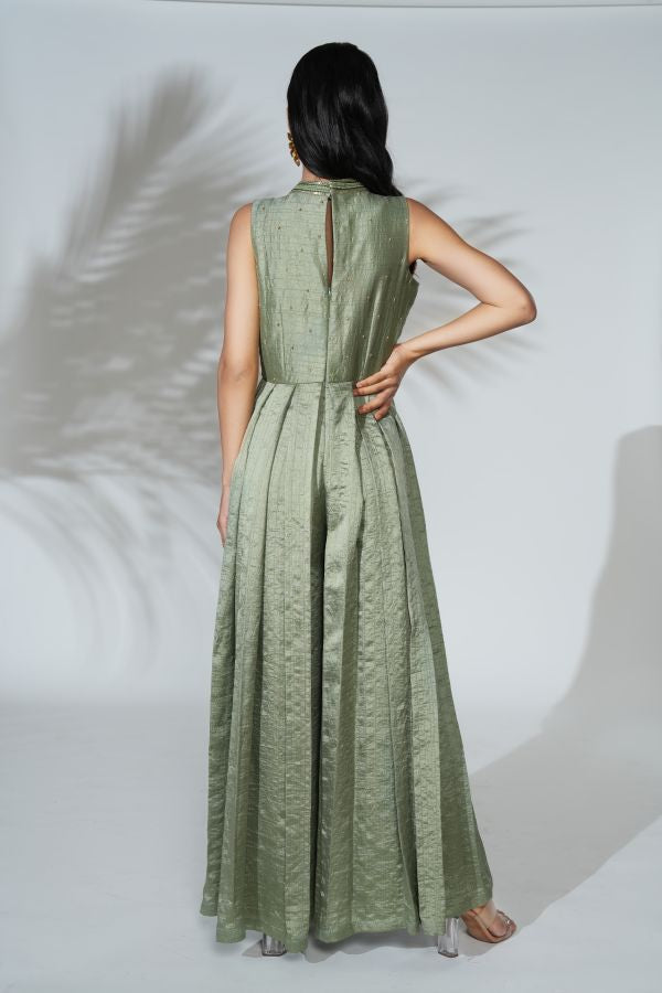 aisha pleated jumpsuit