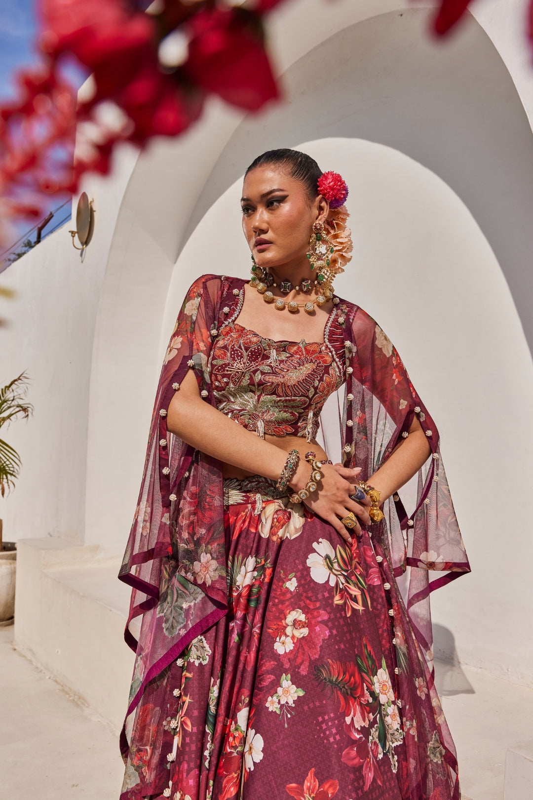 Zehra lehenga cape set